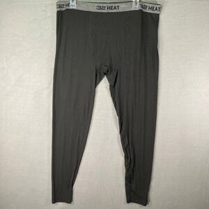 32 DEGREES HEAT Mens XL Black‎ Thermal Underwear Pants Leggings Baselayer NWT